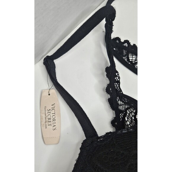 Pink By Victorias Secret Lace Push-Up Size 32DD Black Front Clasp NWT - Picture 5 of 9